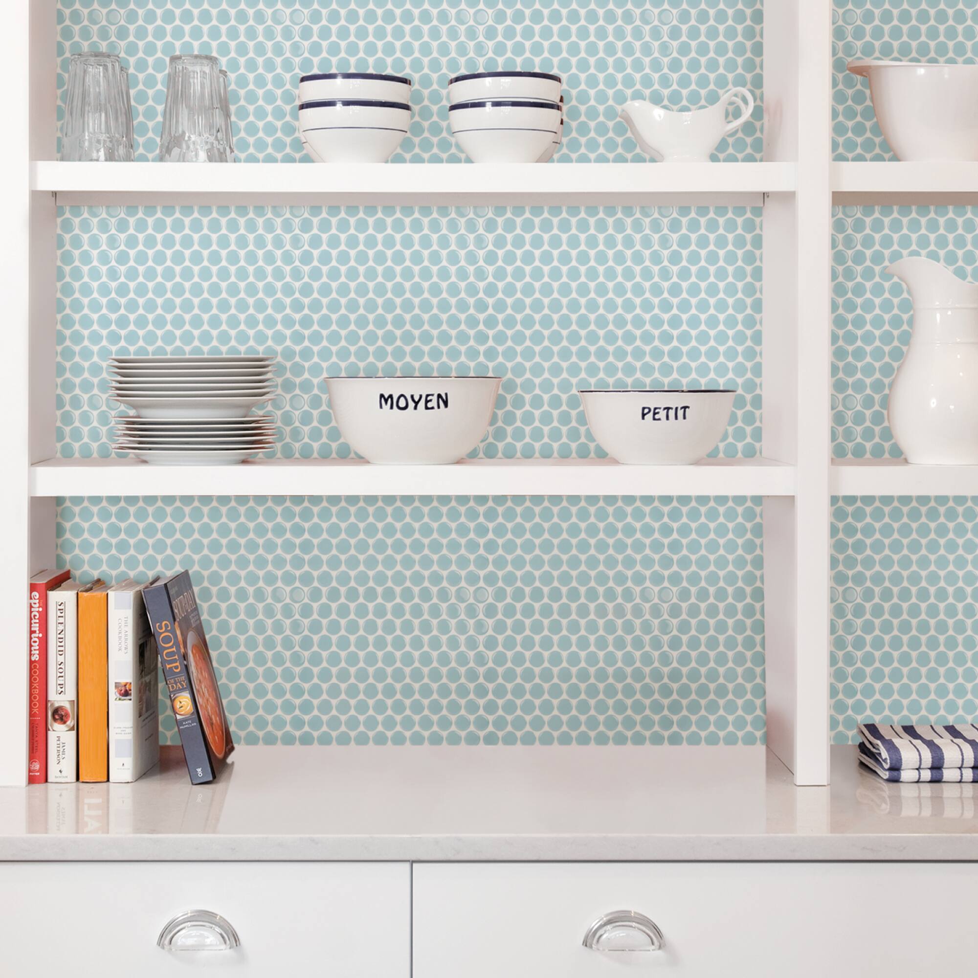 InHome Penny Tile Peel & Stick Backsplash Tiles